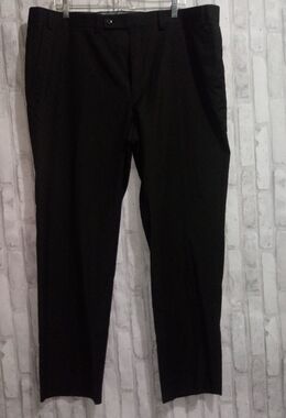 Van Heusen Flat Front Smooth,straight black